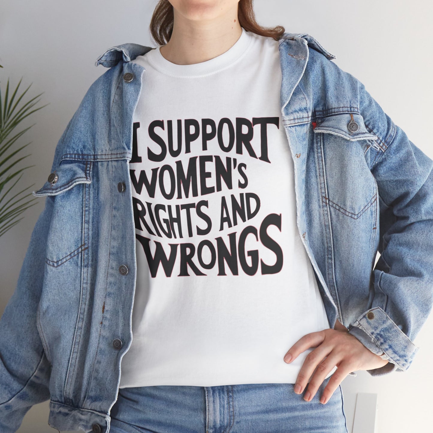 I Support Printed T Shirt with Hearts