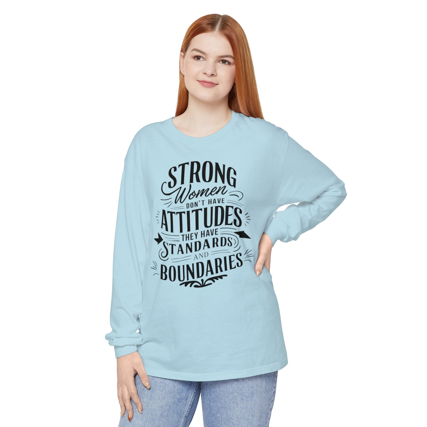 Strong Women Women Garment-dyed Long Sleeve T-Shirt