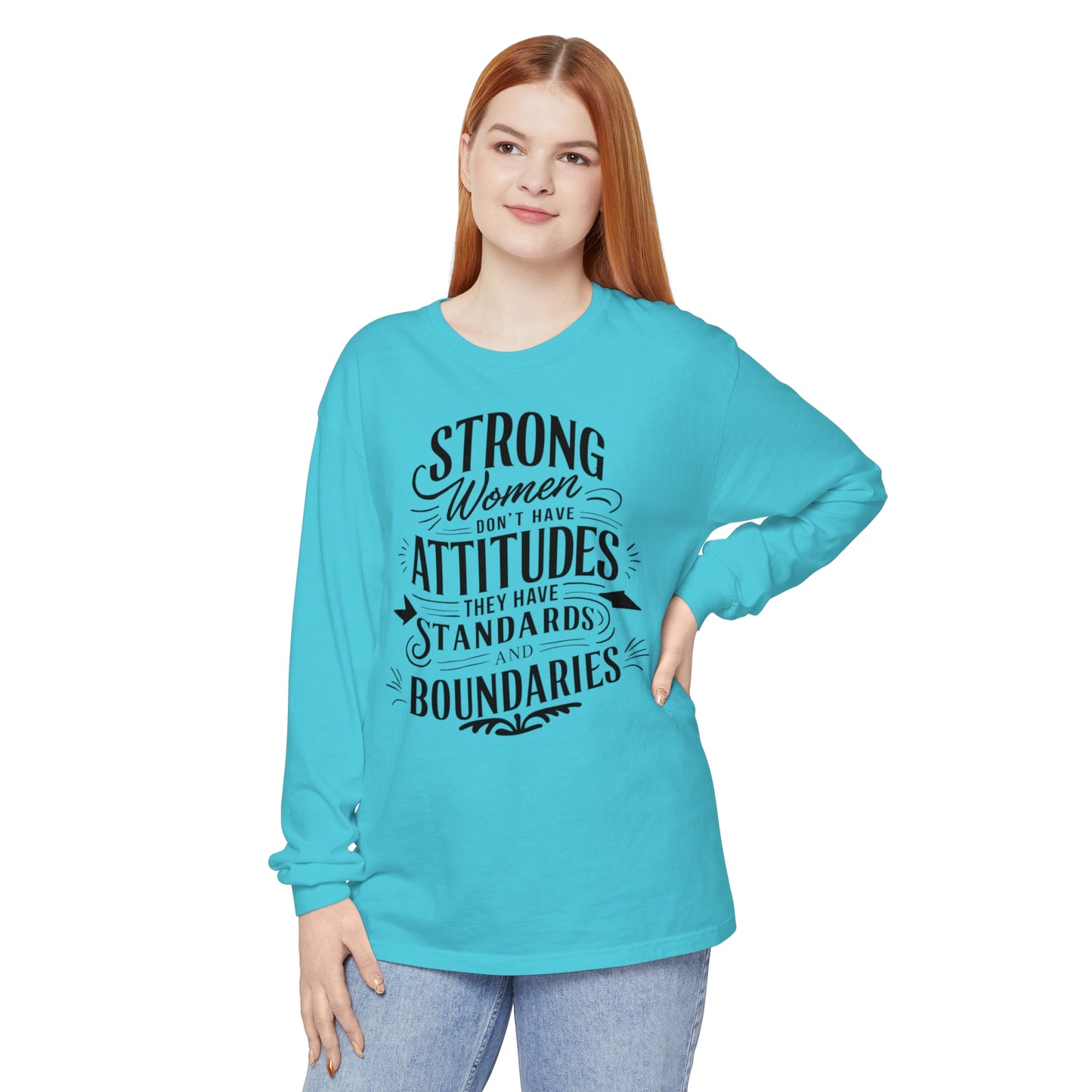 Strong Women Women Garment-dyed Long Sleeve T-Shirt