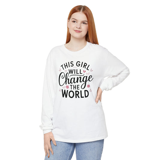 This Girl Garment-dyed Long Sleeve T-Shirt