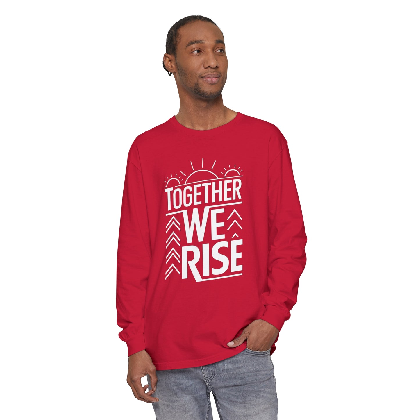 Together We Rise Women Garment-dyed Long Sleeve T-Shirt