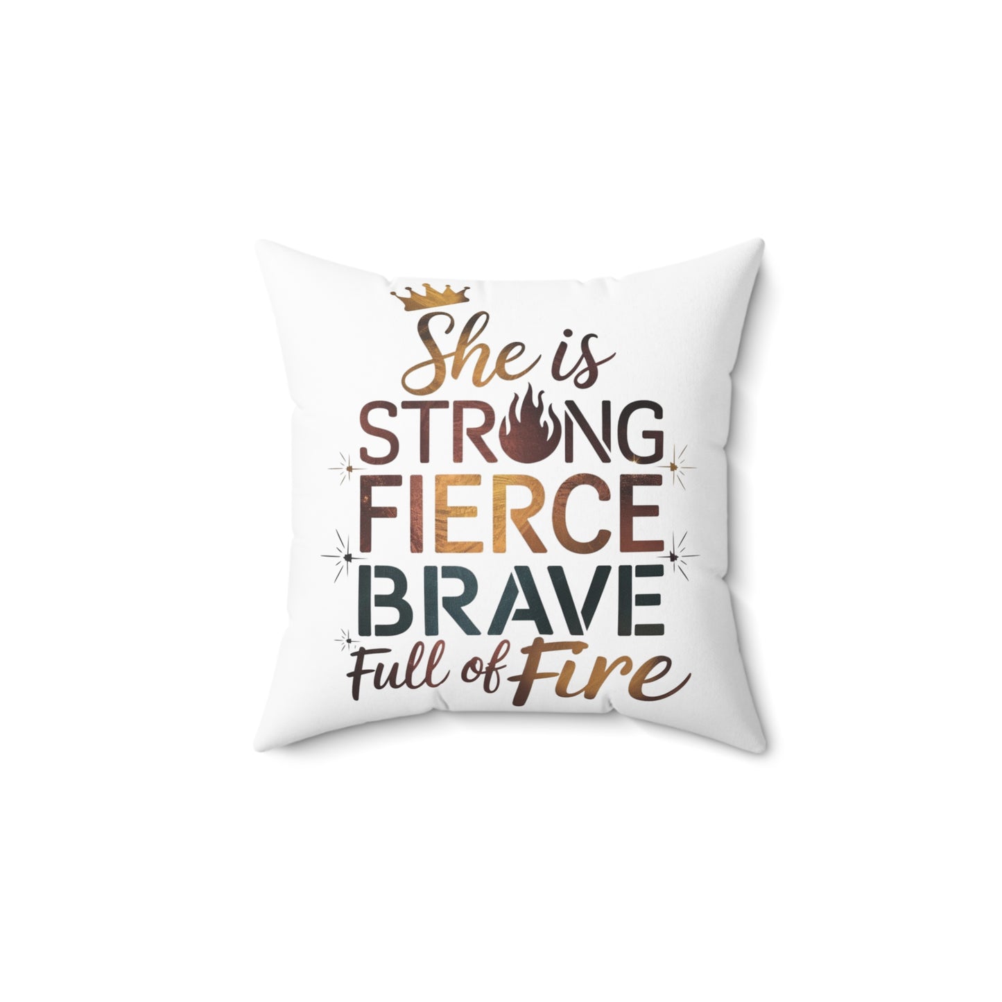 She Is Strong Spun Polyester Square Pillow