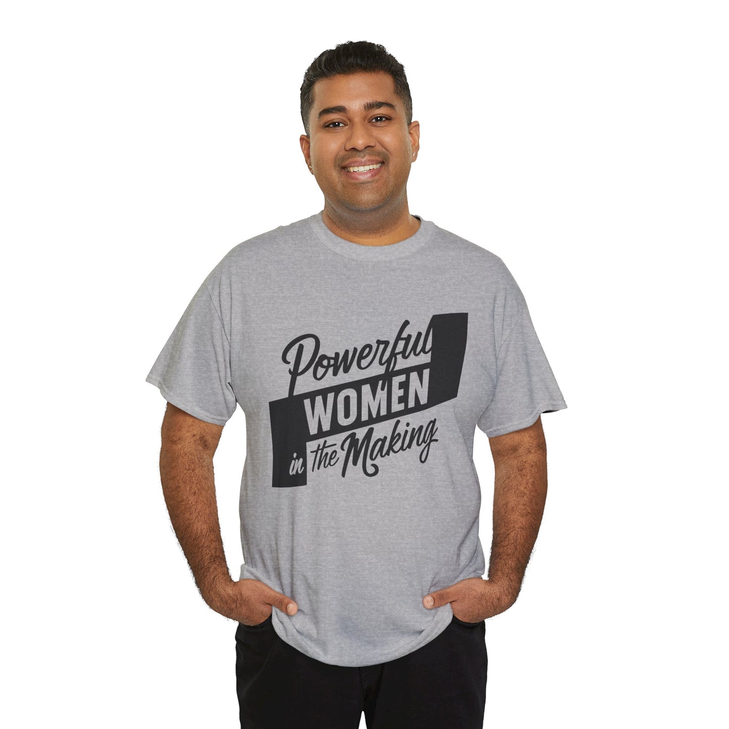 Powerful Women Printed T Shirt with Hearts