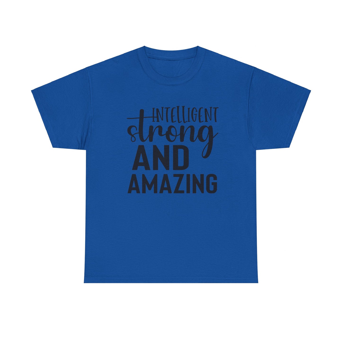 Intelligent Strong Printed T Shirt with Hearts