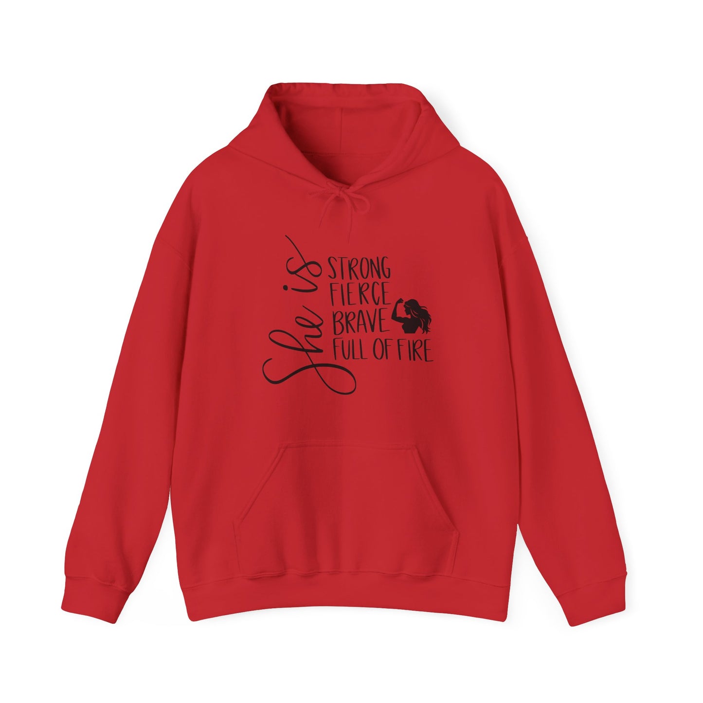 She Is Strong Fierce Brave Unisex Heavy Blend™ Hooded Sweatshirt