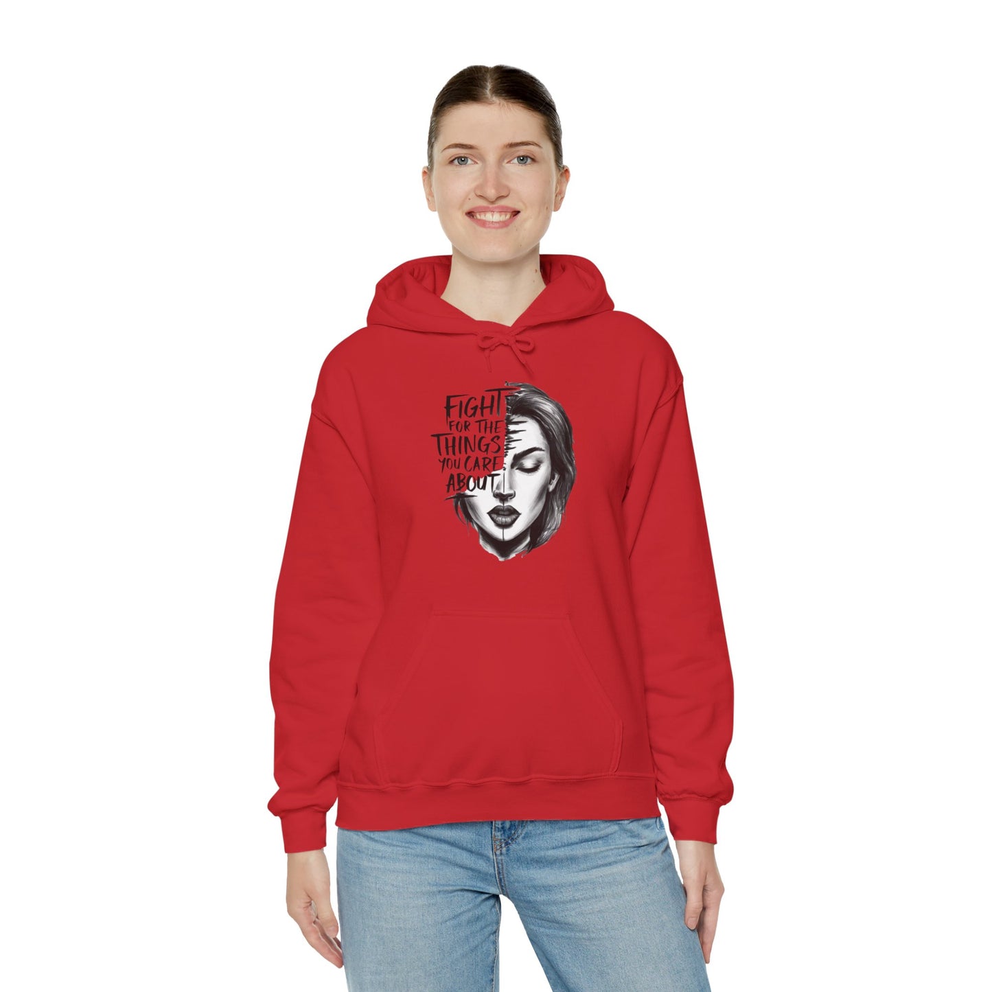 Fight For The Things You Care About Unisex Heavy Blend™ Hooded Sweatshirt
