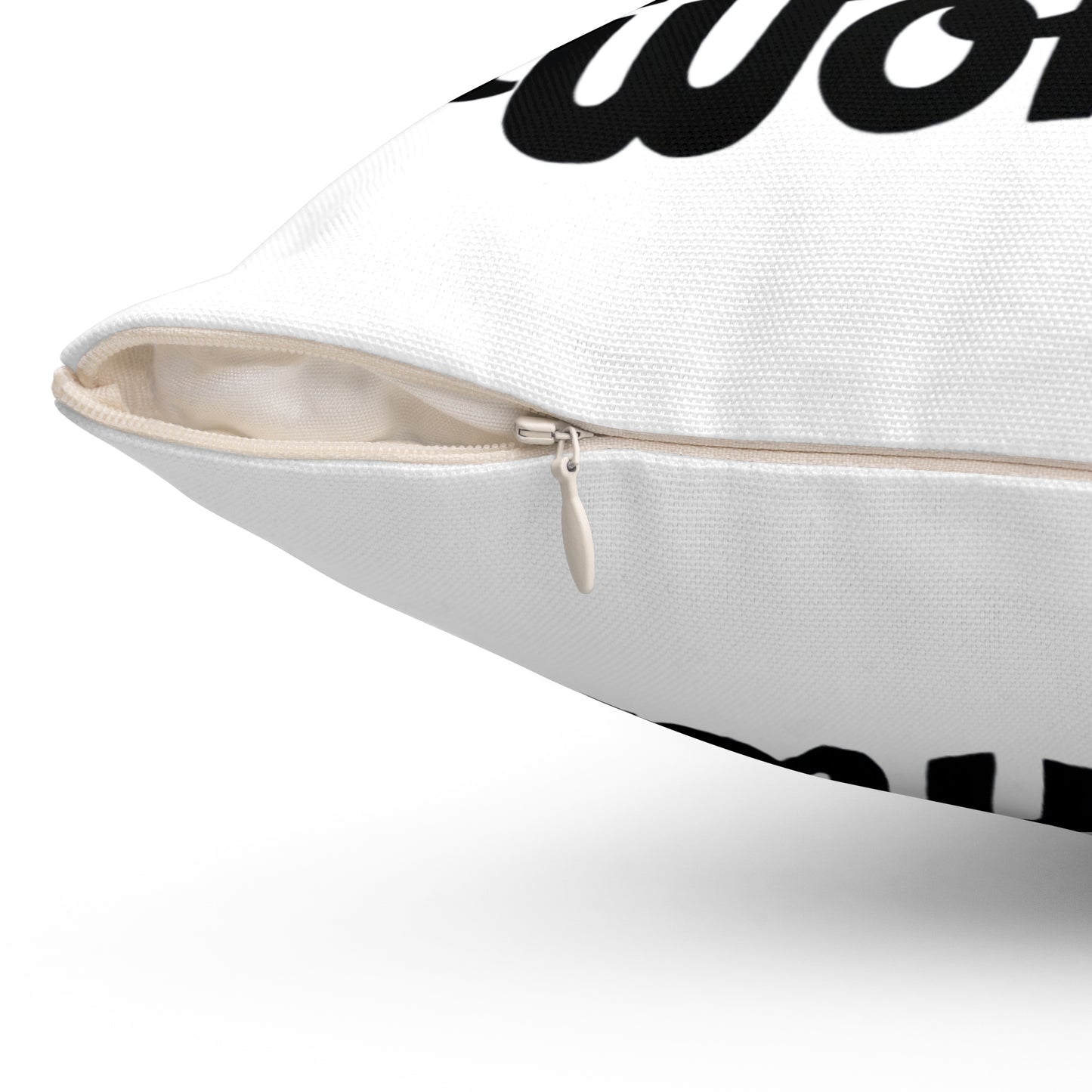 Drink Coffee Spun Polyester Square Pillow