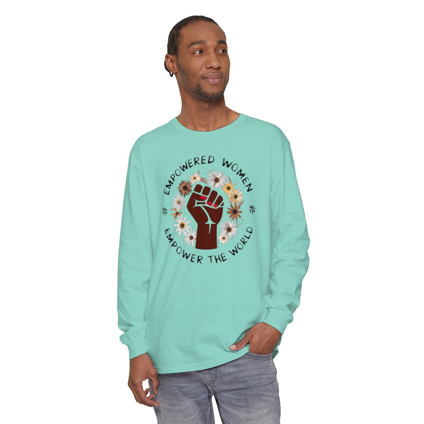 Empowered Women Women Garment-dyed Long Sleeve T-Shirt