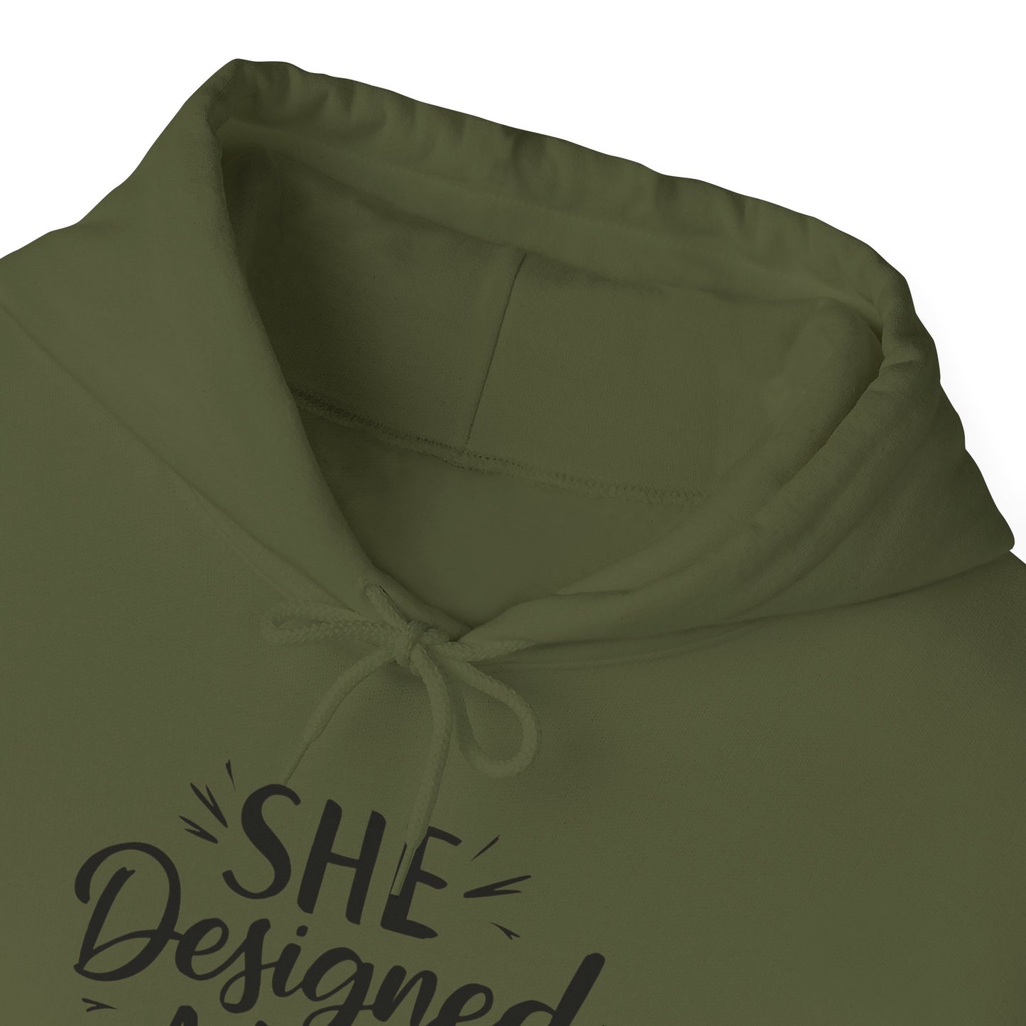 She Designed Printed Unisex Heavy Blend™ Hooded Sweatshirt