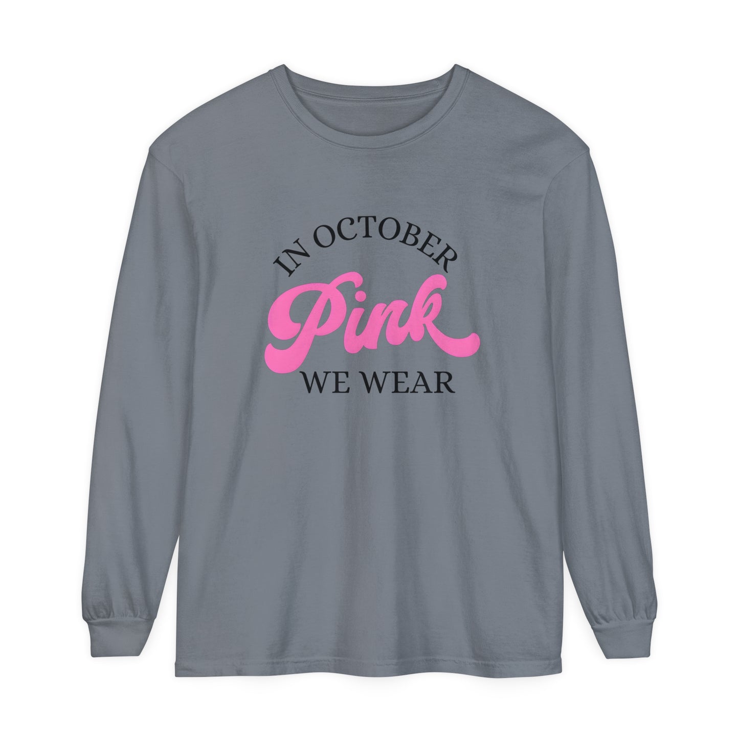 In October Unisex Garment-dyed Long Sleeve T-Shirt