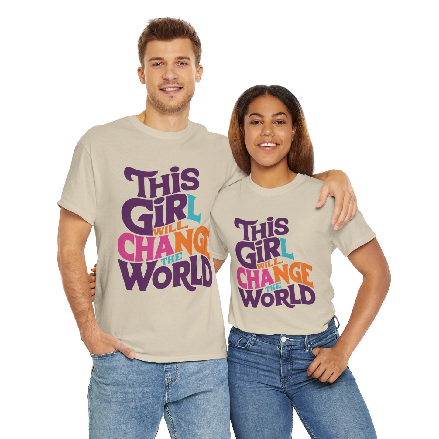 This Girl Printed  T Shirt with Hearts