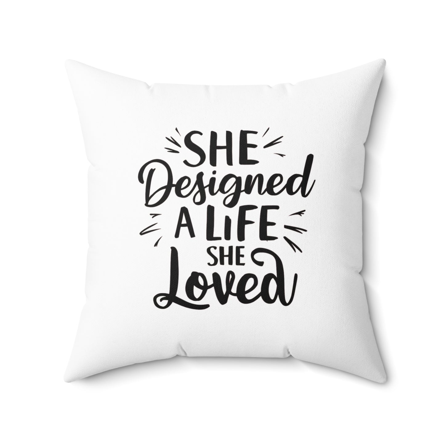 She designed  Spun Polyester Square Pillow