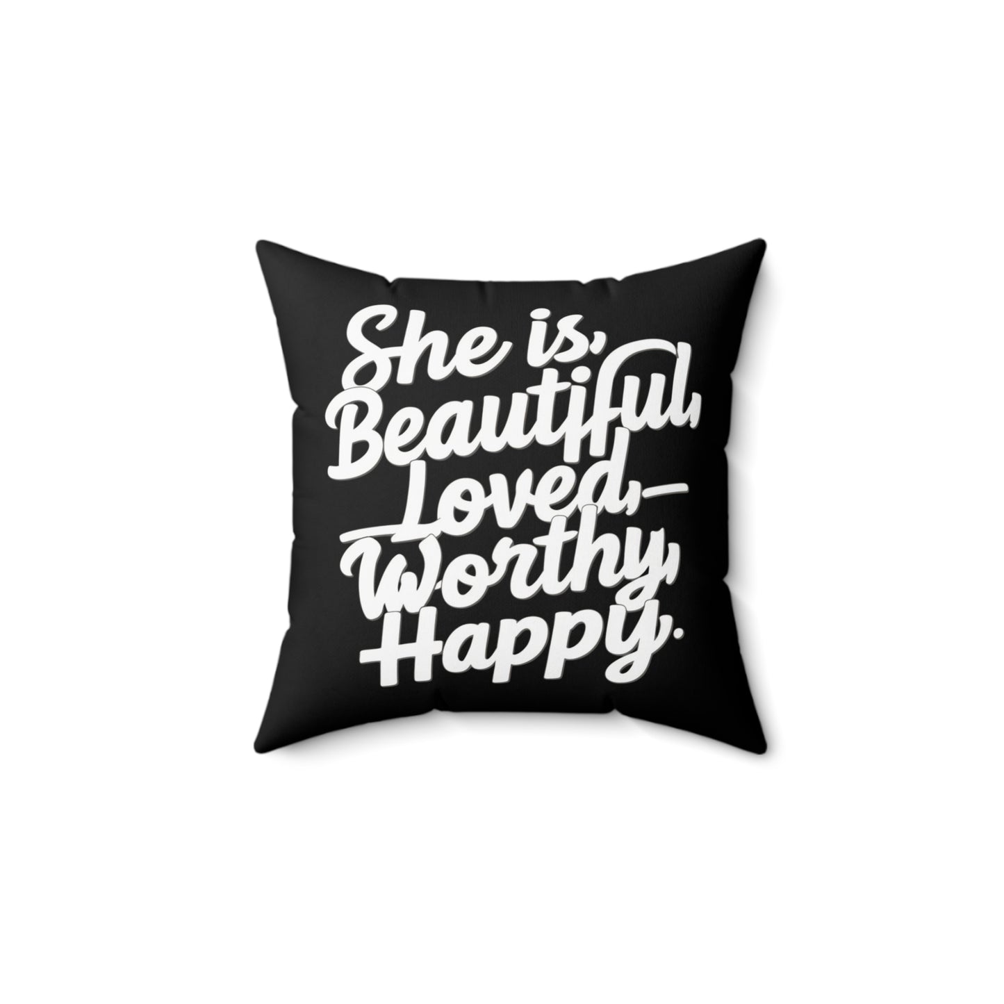 She Is Spun Polyester Square Pillow