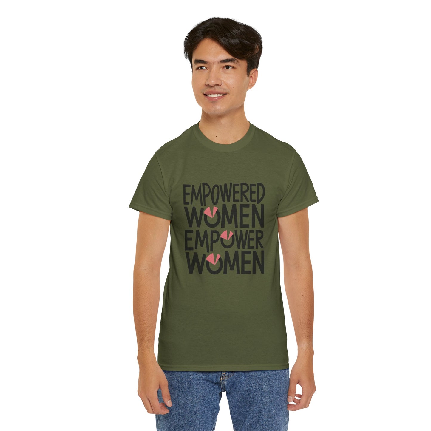 Empowered Printed T Shirt with Hearts