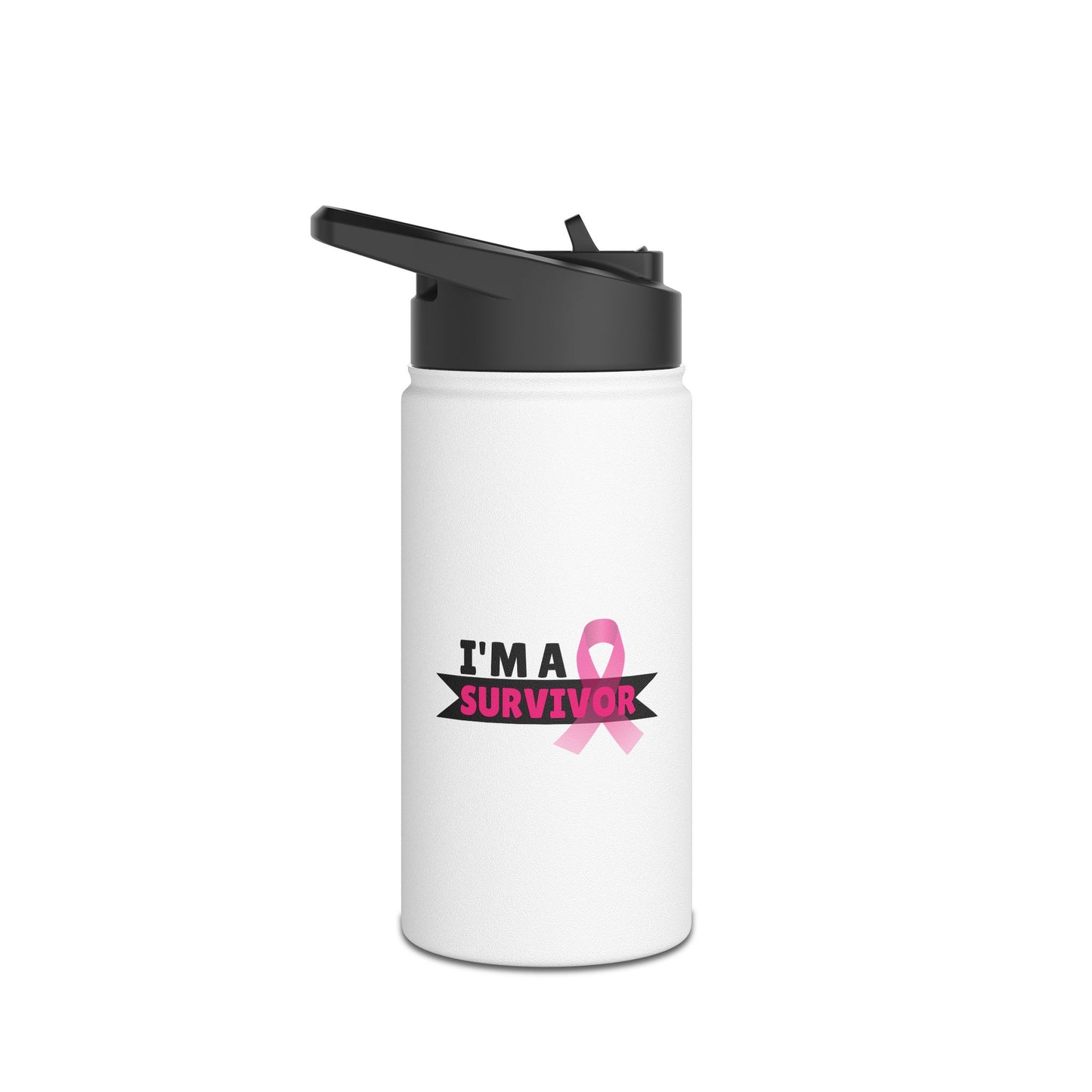 IM A Survivor  Stainless Steel Water Bottle, Standard Lid