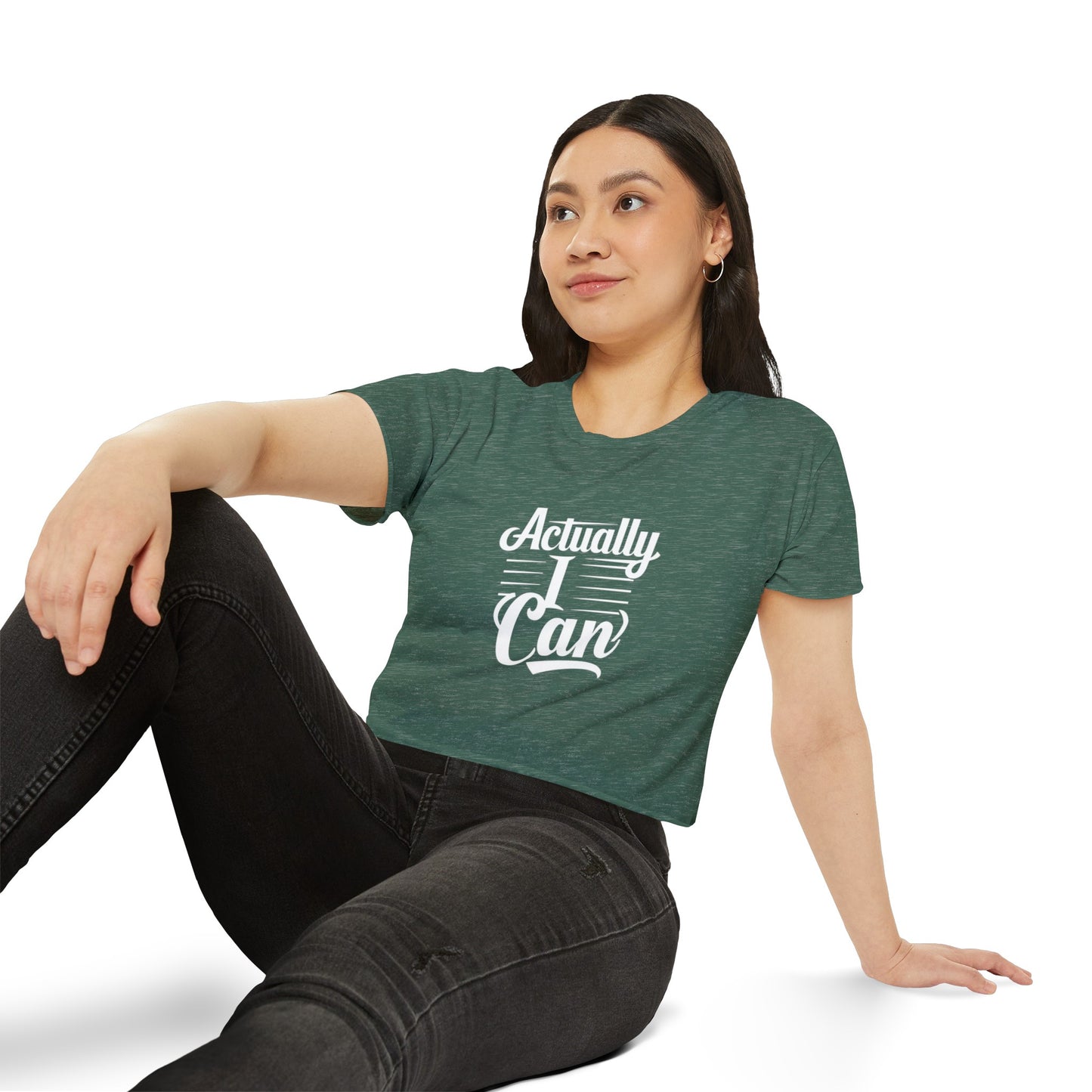 Actually I Can Women's Festival Crop Top
