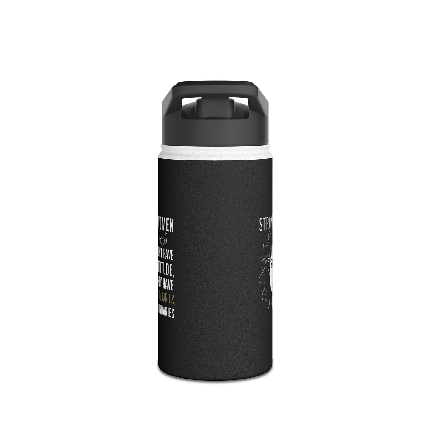 Strong Women Stainless Steel Water Bottle, Standard Lid