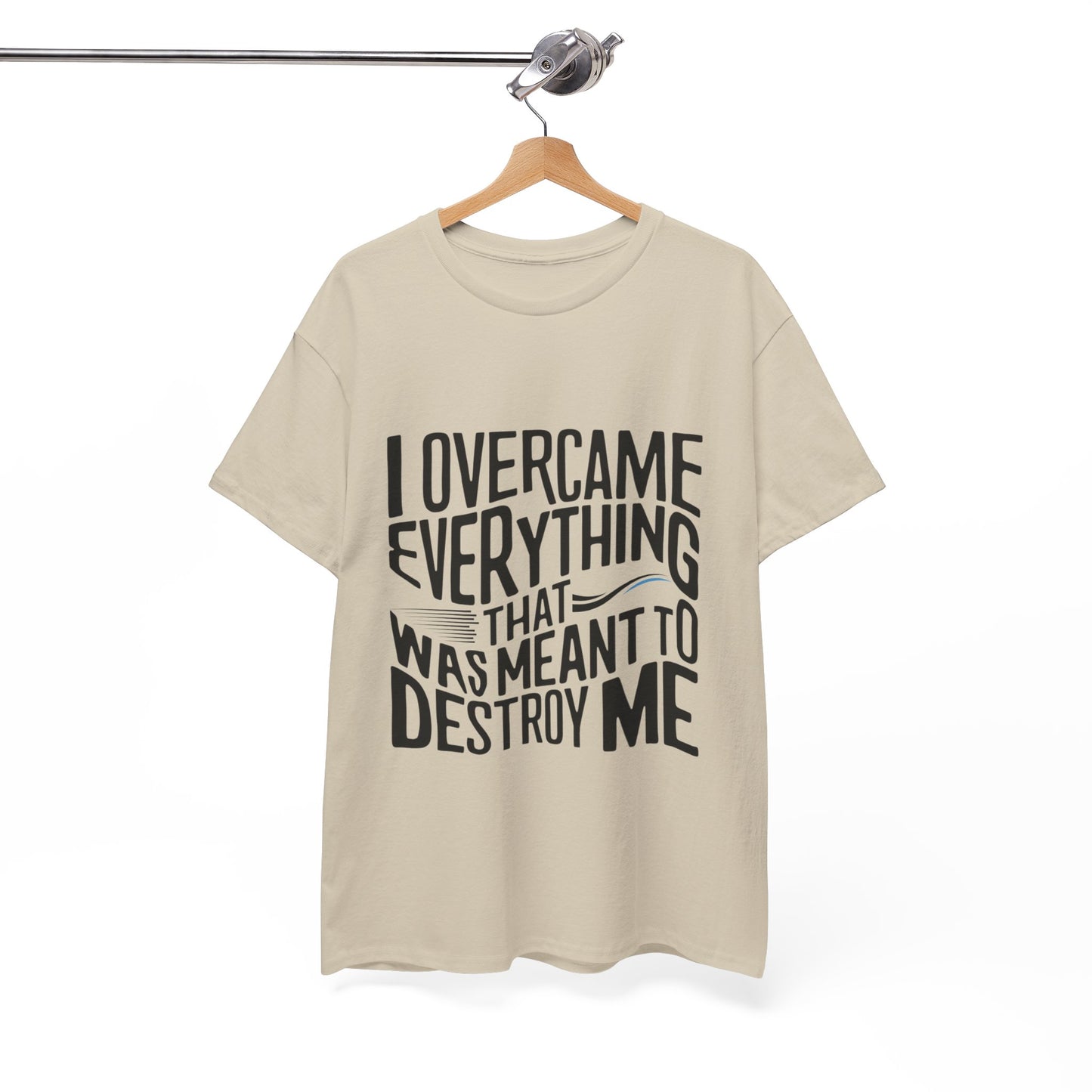 I Overcame Everything That Was Meant To Destroy Me  T Shirt with Hearts