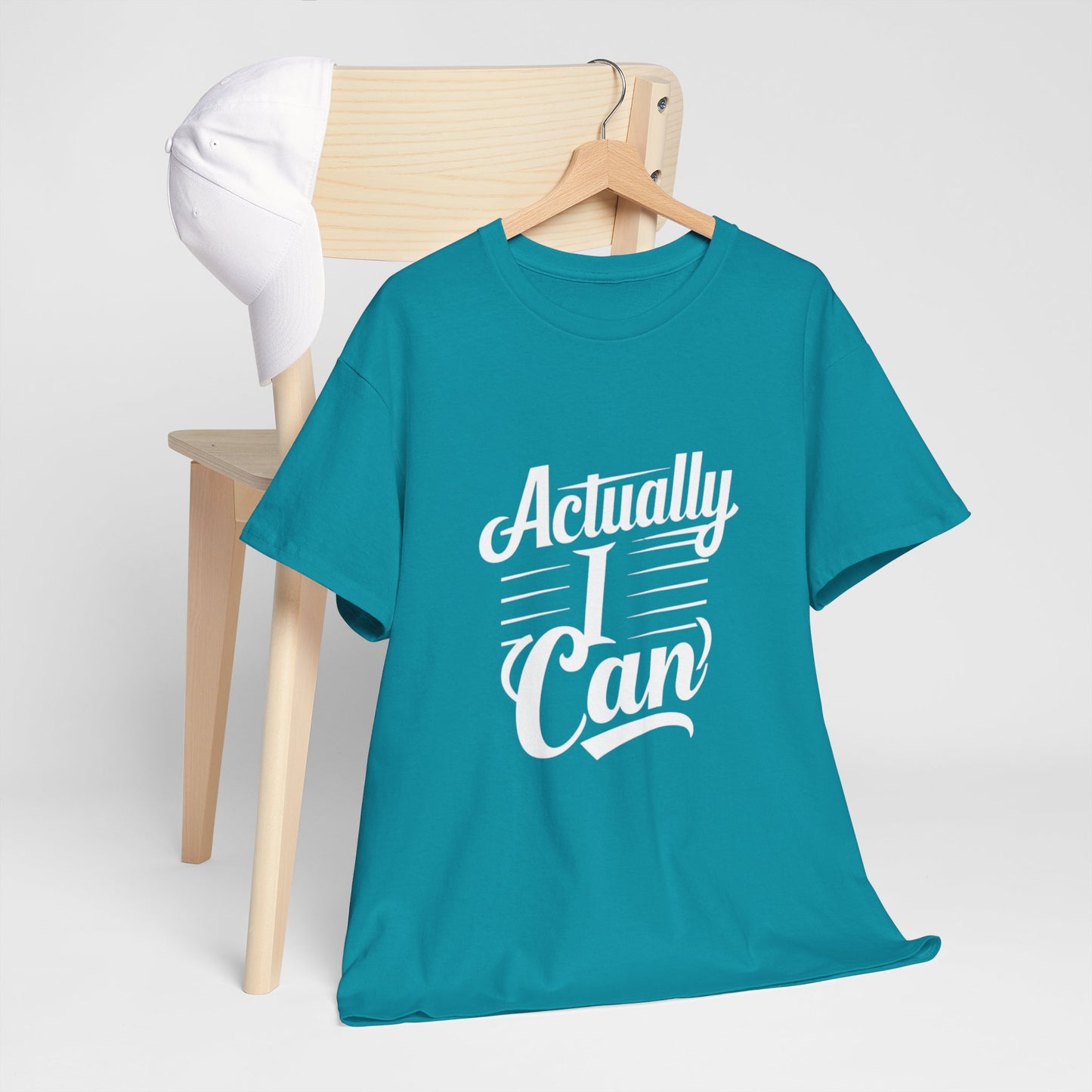 Actually I Can Women Heavy Cotton Tee