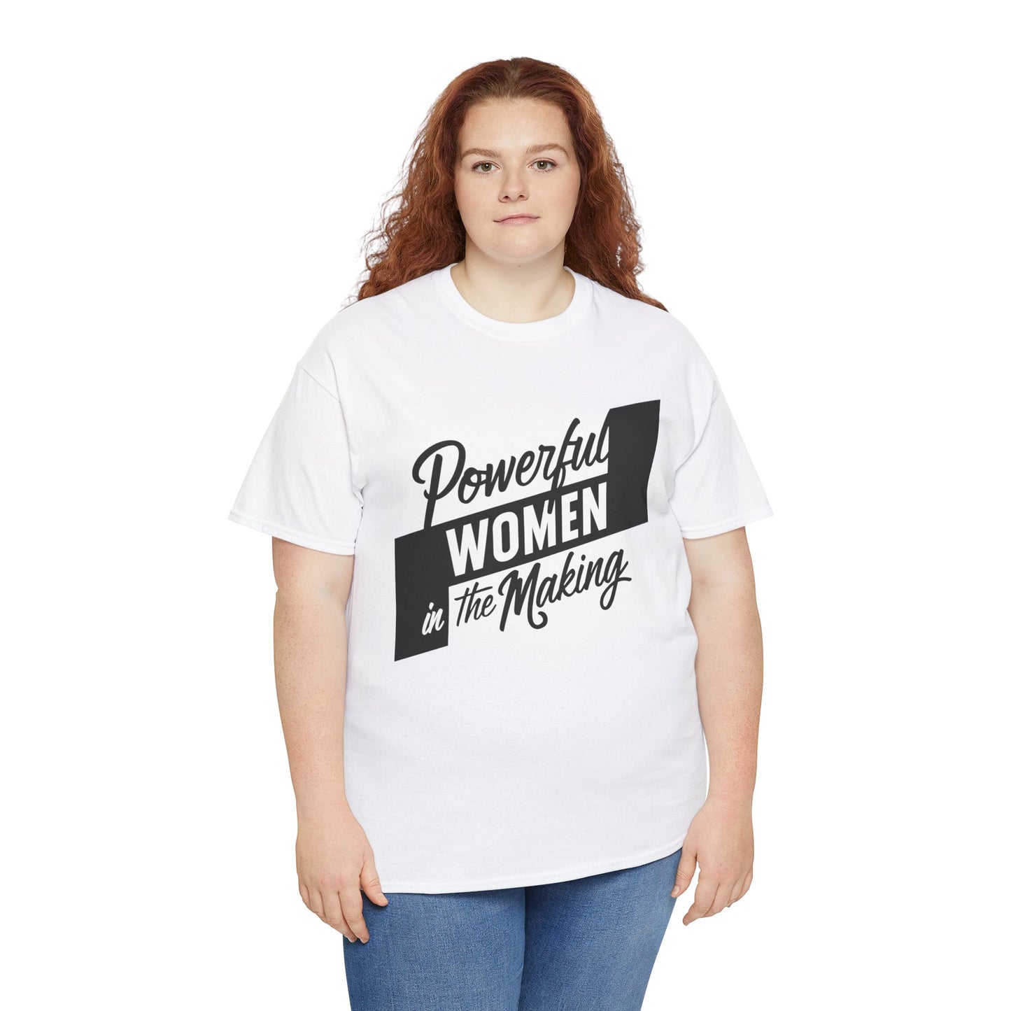 Powerful Women Printed T Shirt with Hearts