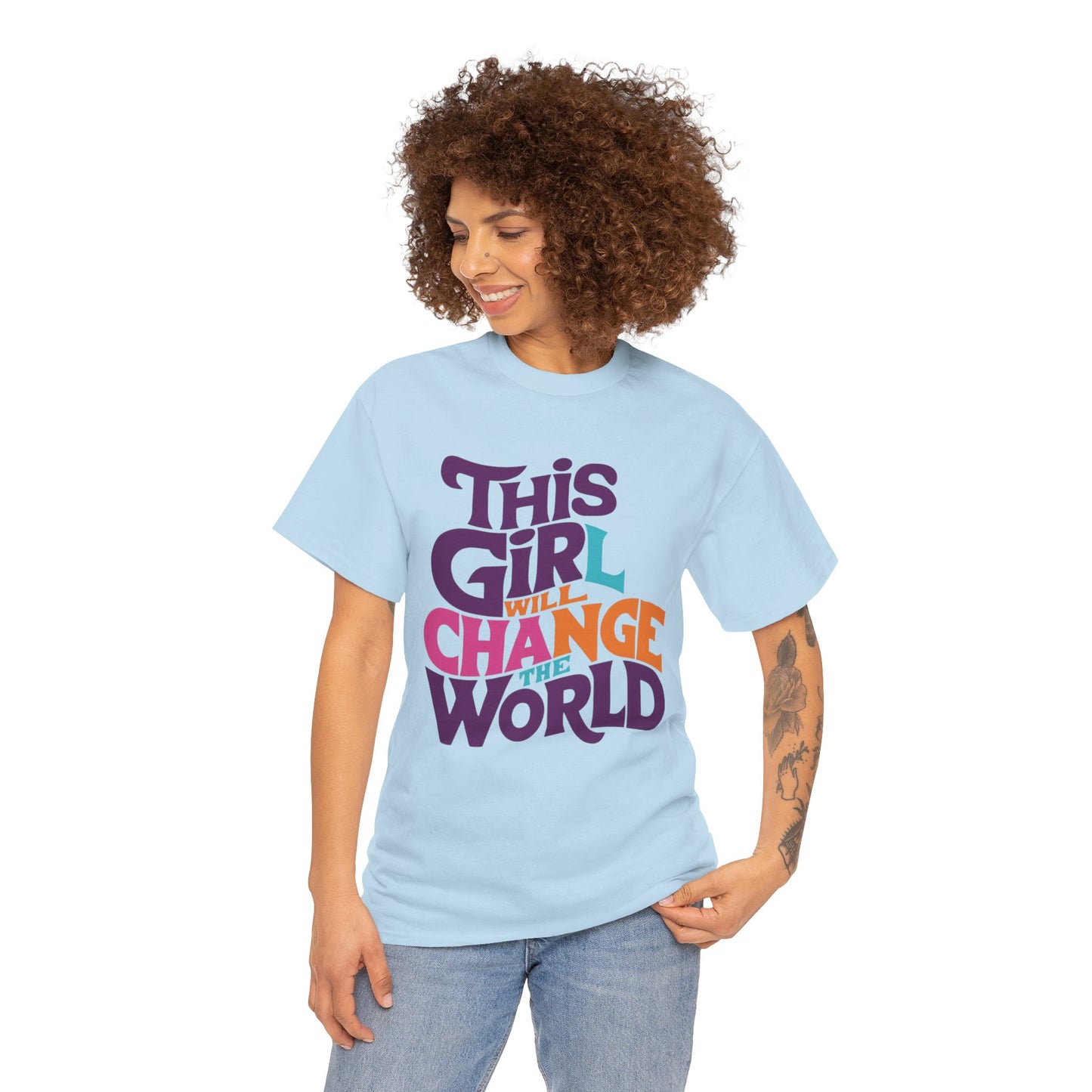 This Girl Printed  T Shirt with Hearts