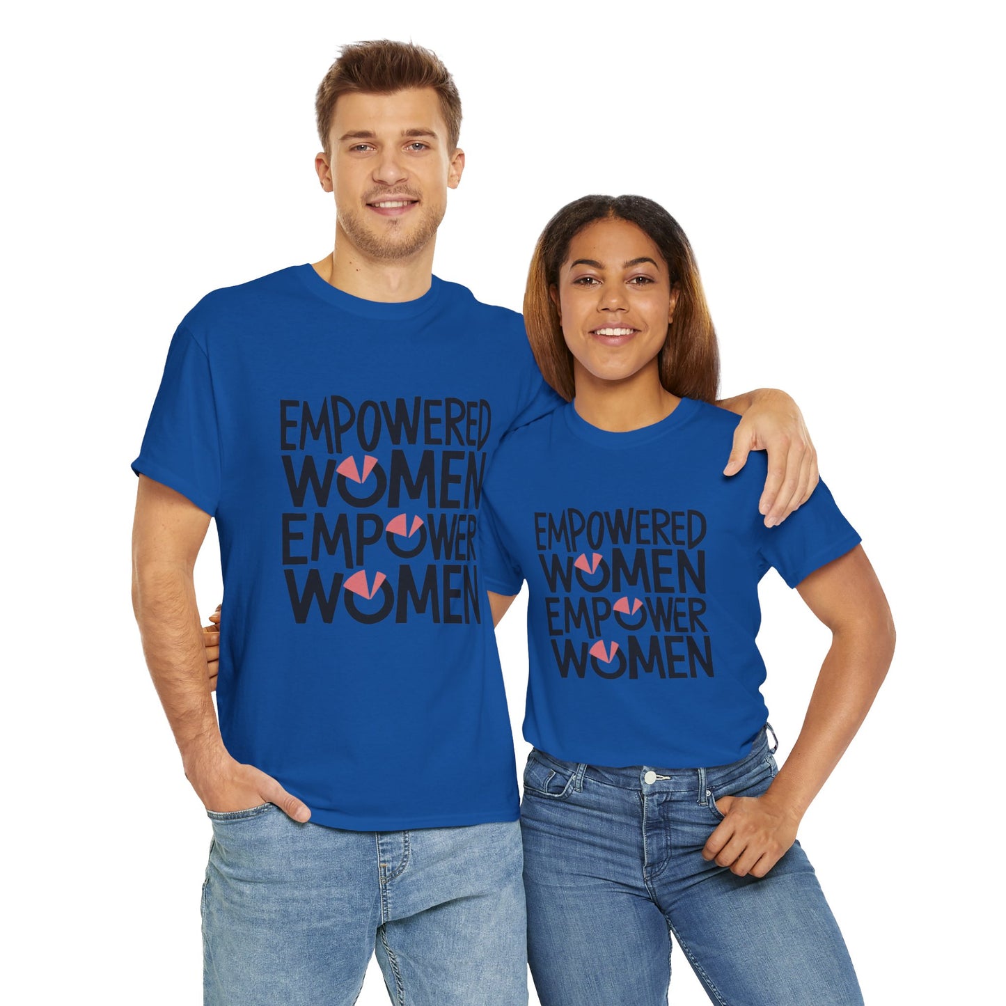 Empowered Printed T Shirt with Hearts