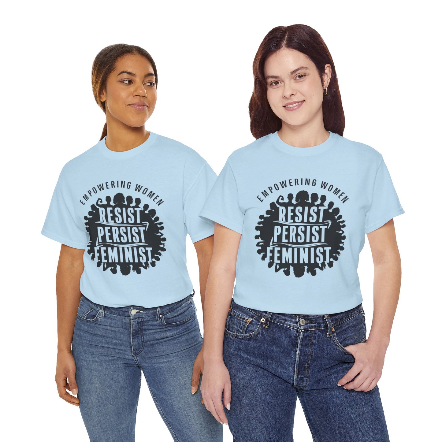 Empowering Women Printed T Shirt with Hearts