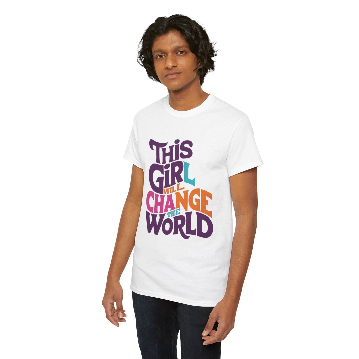 This Girl Printed  T Shirt with Hearts