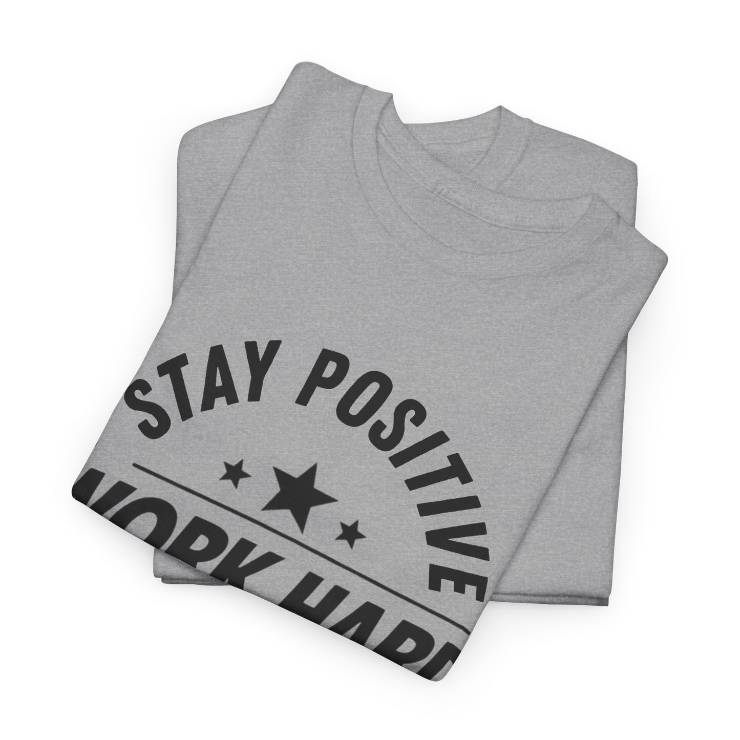 Stay Positive Printed T Shirt with Hearts