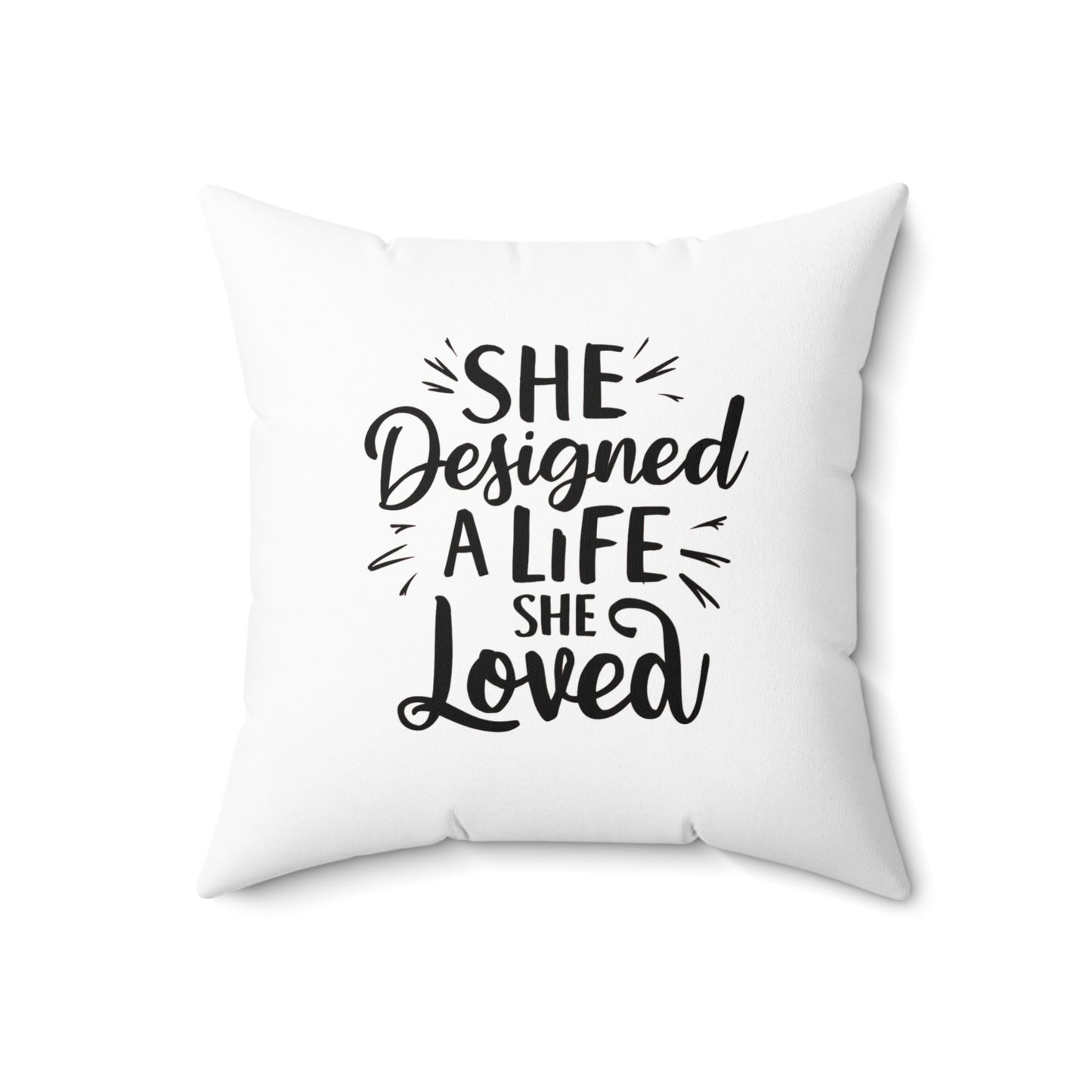 She designed  Spun Polyester Square Pillow