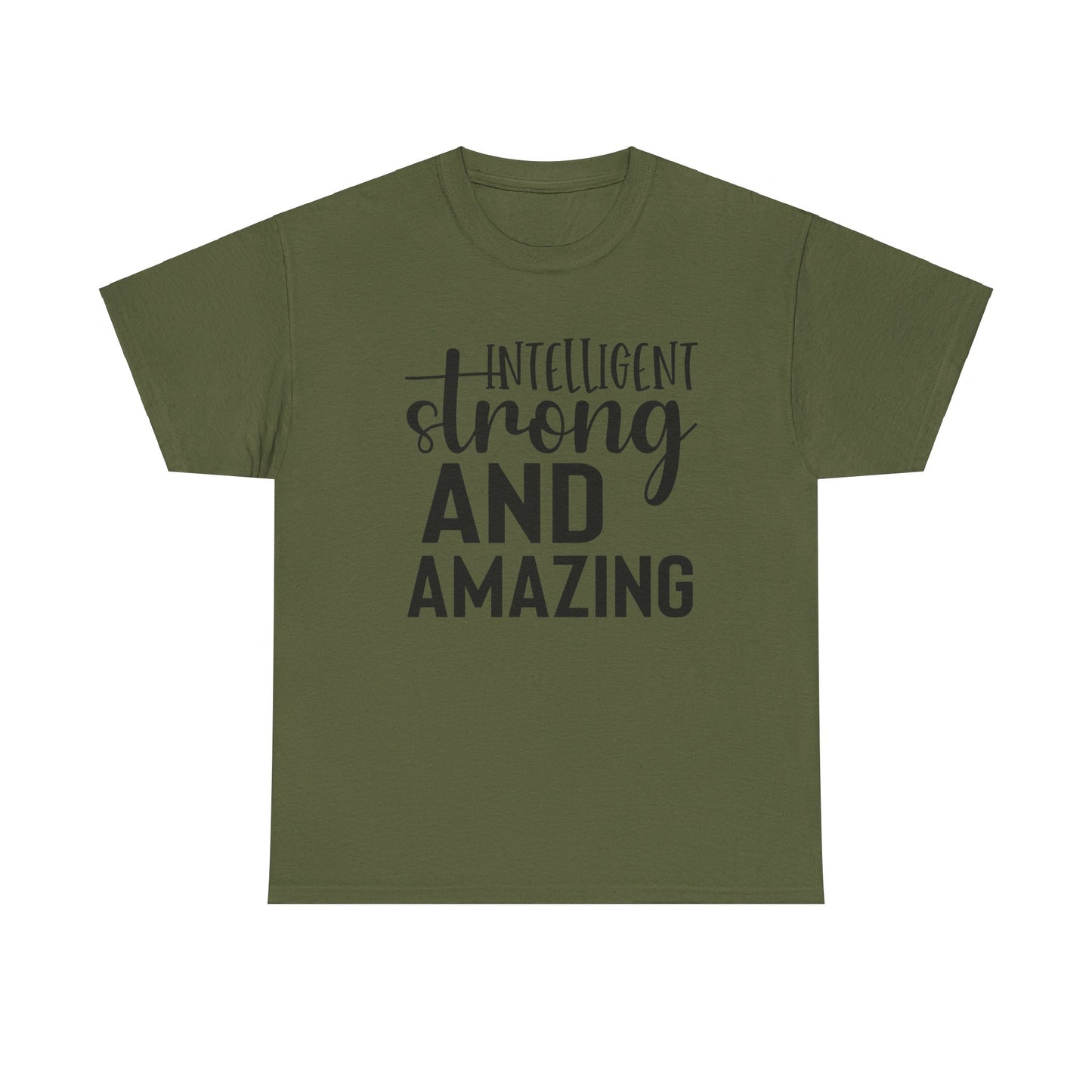Intelligent Strong Printed T Shirt with Hearts