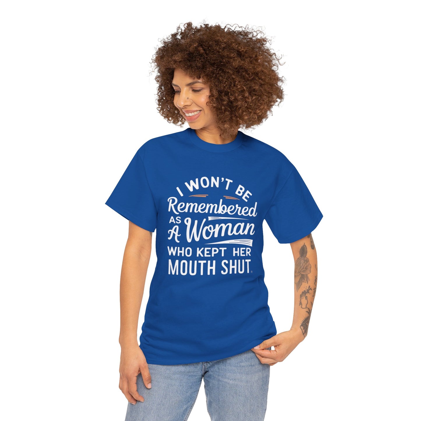 I WON'T Be Printed  T Shirt with Hearts