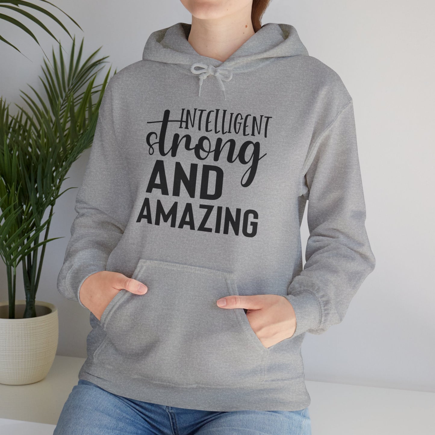 Intelligent Strong And Amazing Unisex Heavy Blend™ Hooded Sweatshirt