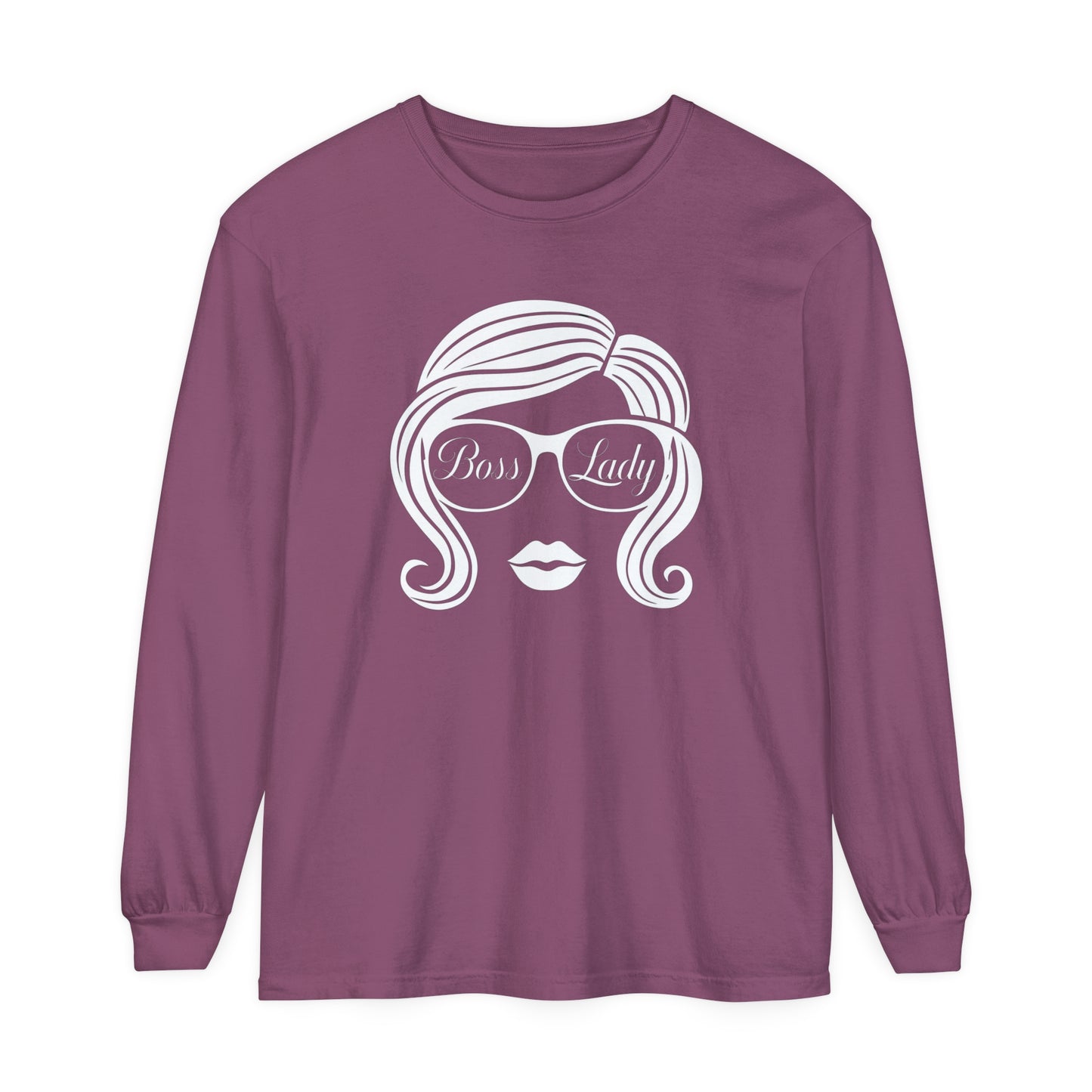 Boss Lady Women Garment-dyed Long Sleeve T-Shirt