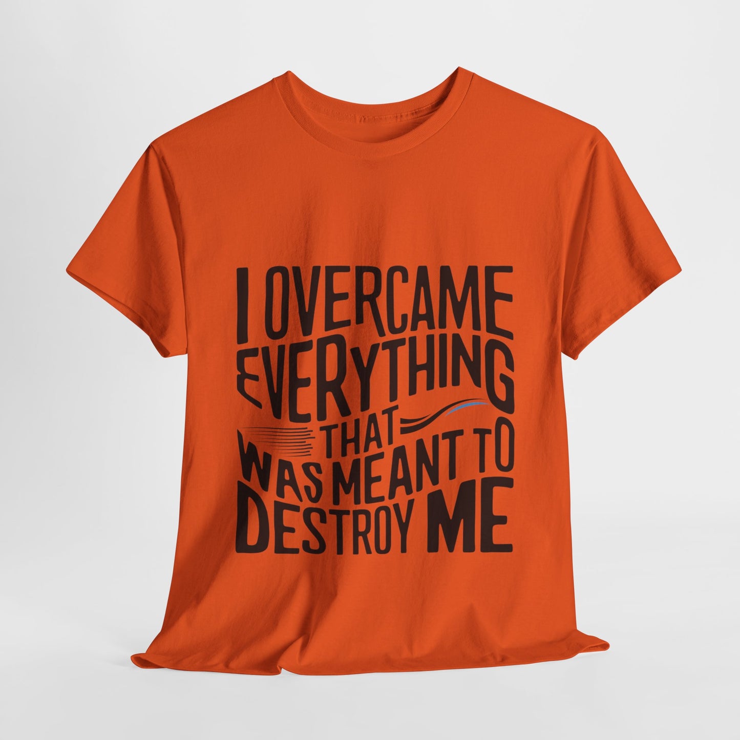 I Overcame Everything That Was Meant To Destroy Me  T Shirt with Hearts