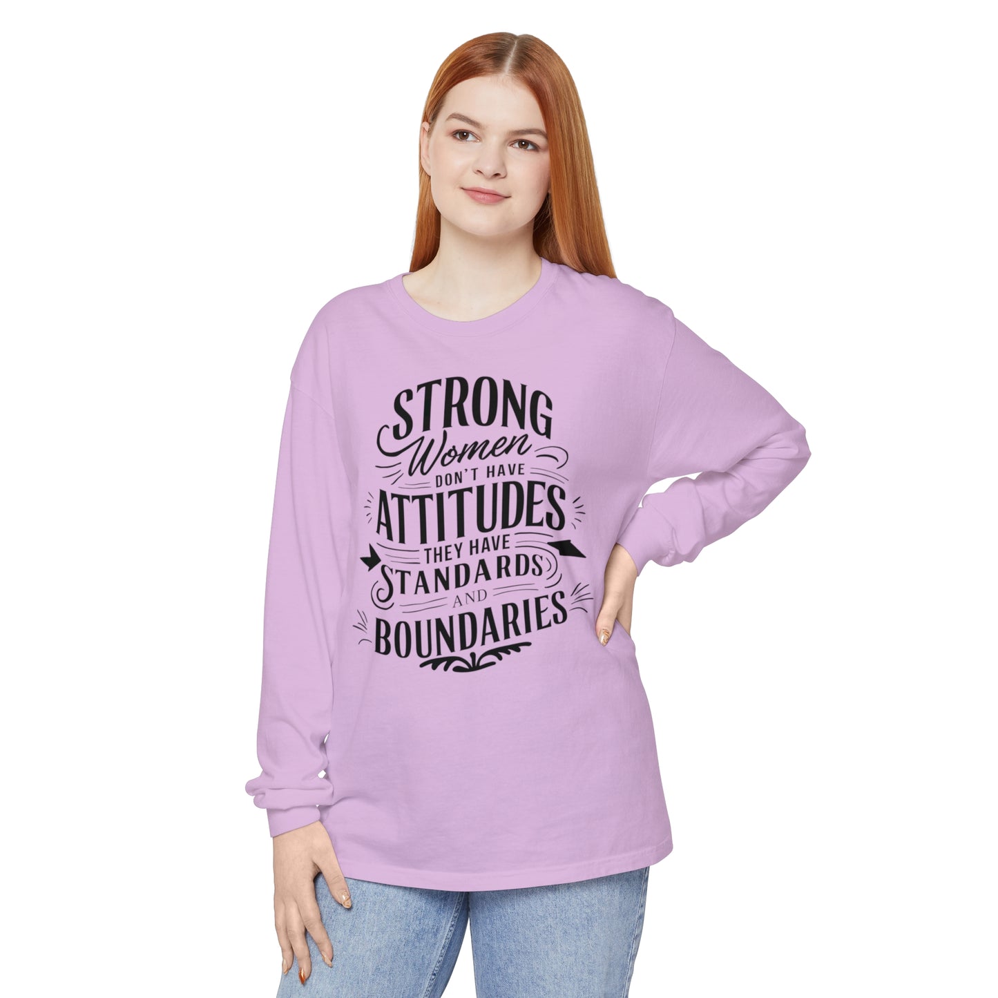 Strong Women Women Garment-dyed Long Sleeve T-Shirt