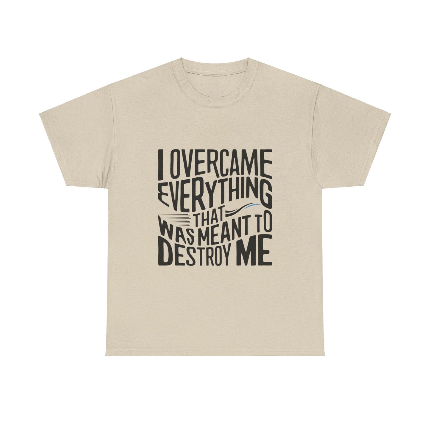 I Overcame Everything That Was Meant To Destroy Me  T Shirt with Hearts