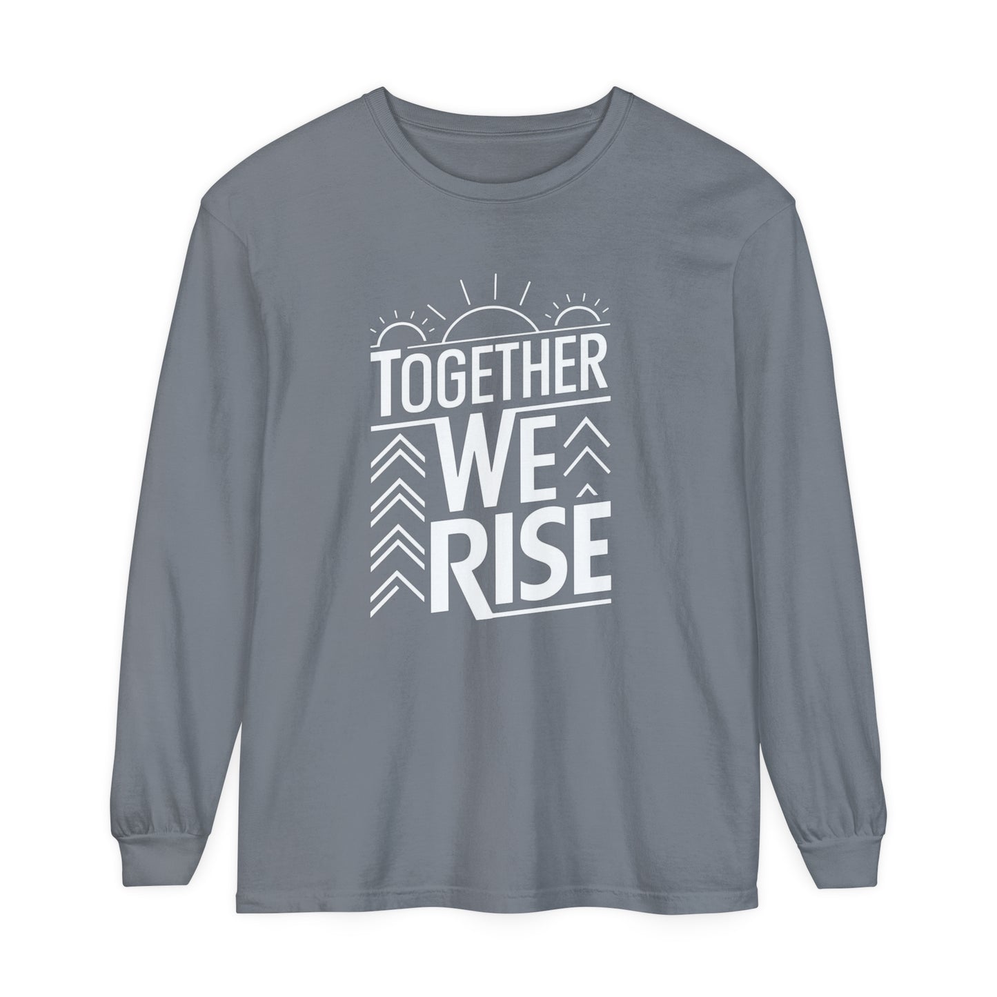 Together We Rise Women Garment-dyed Long Sleeve T-Shirt