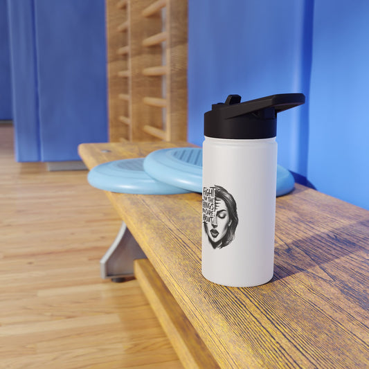 Fight For Stainless Steel Water Bottle, Standard Lid