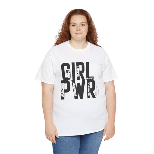 GIRL PWR Printed T Shirt with Hearts