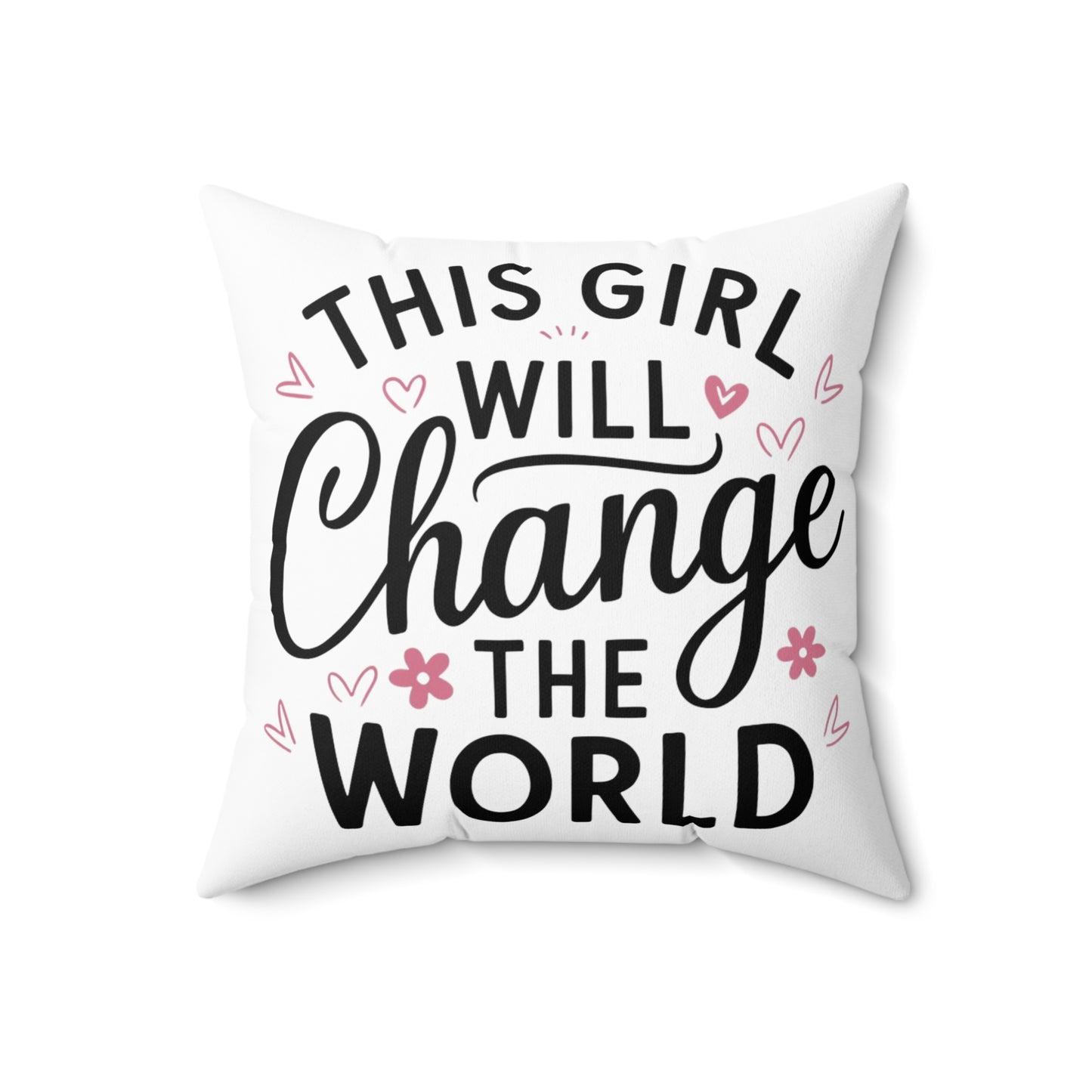 This Girl Spun Polyester Square Pillow