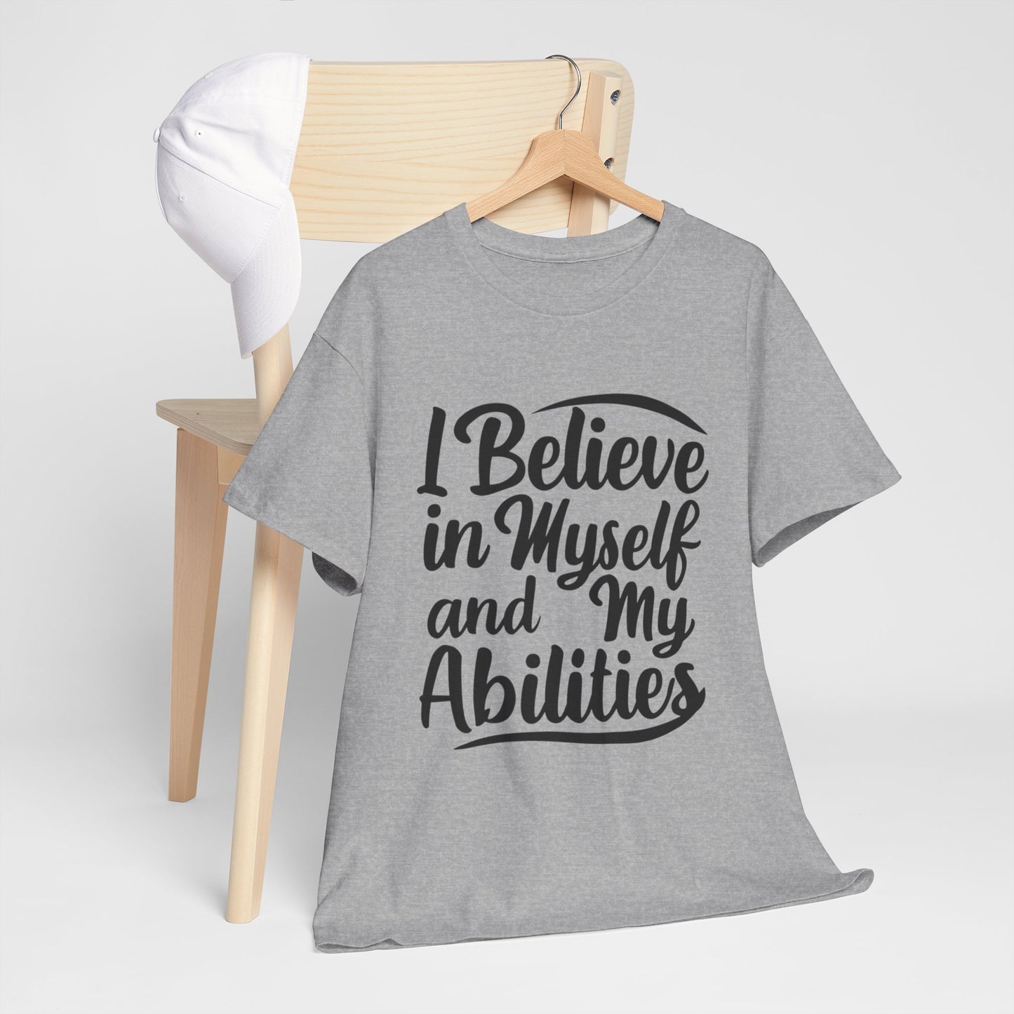 I Believe Printed T Shirt with Hearts