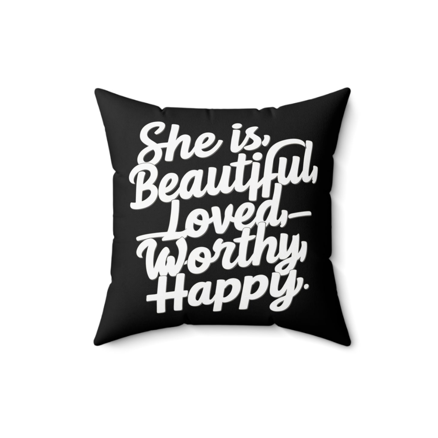 She Is Spun Polyester Square Pillow