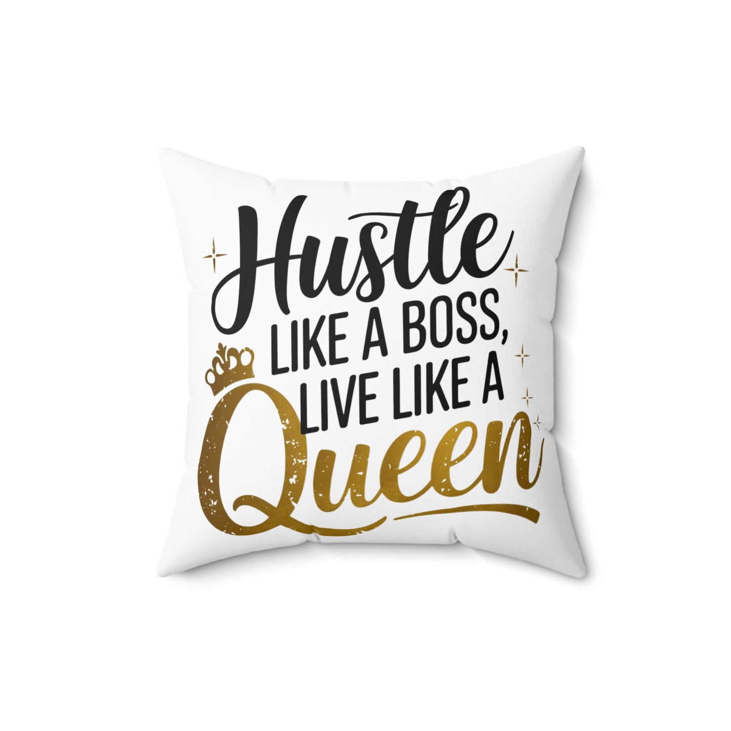 Hustle Spun Polyester Square Pillow