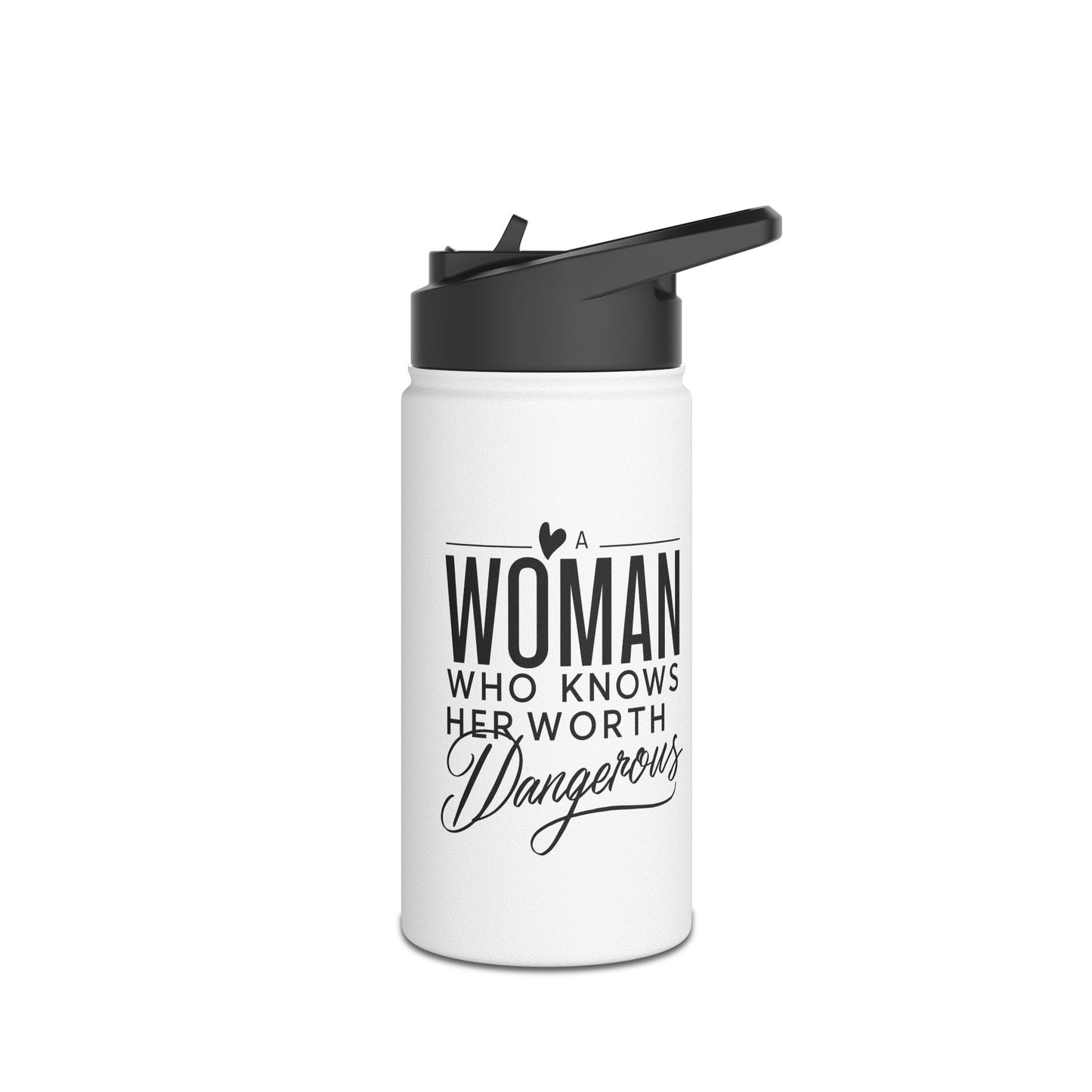 Woman Stainless Steel Water Bottle, Standard Lid