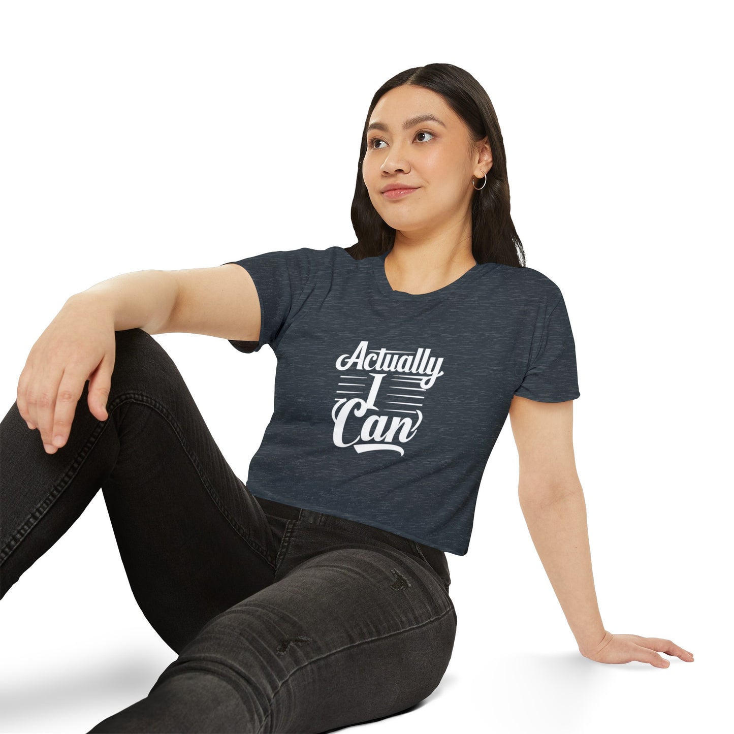 Actually I Can Women's Festival Crop Top
