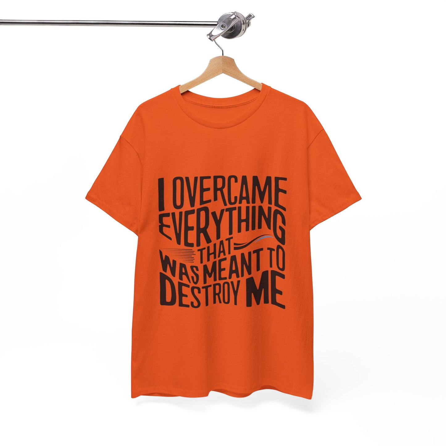 I Overcame Everything That Was Meant To Destroy Me  T Shirt with Hearts