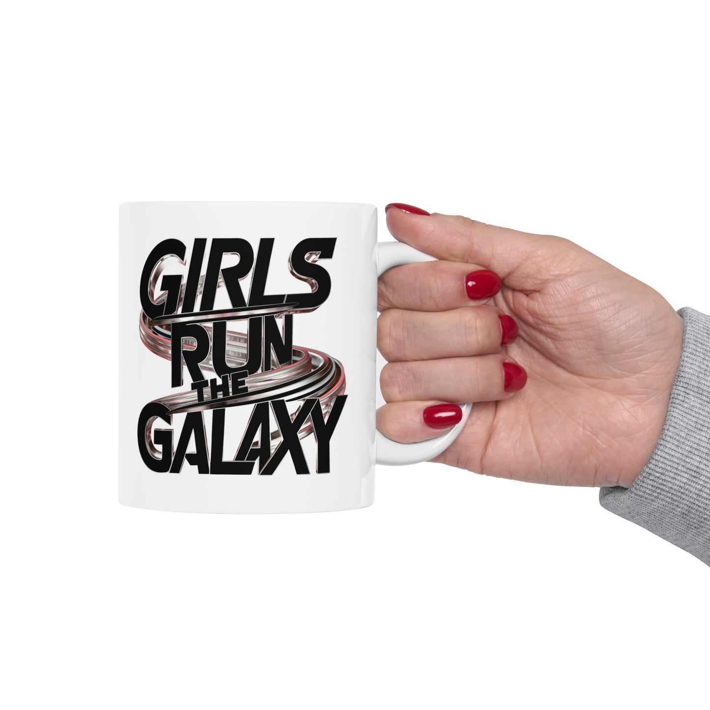Girls Run Printed Ceramic Mug, (11oz, 15oz)