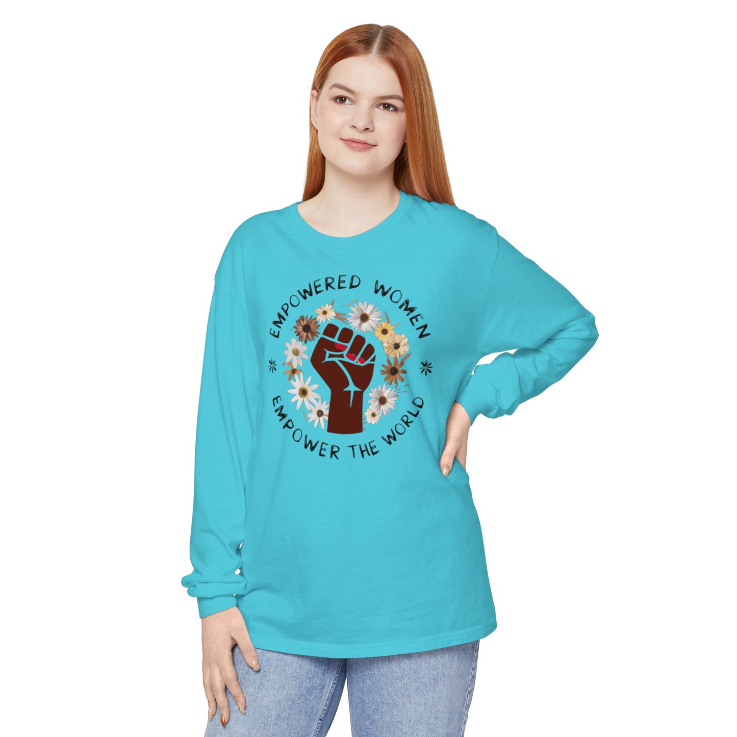 Empowered Women Women Garment-dyed Long Sleeve T-Shirt