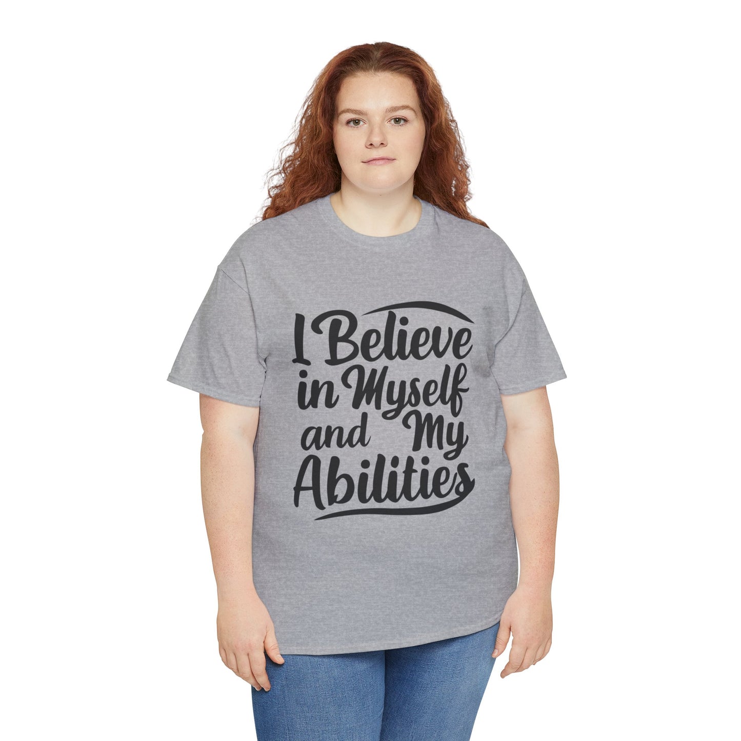 I Believe Printed T Shirt with Hearts